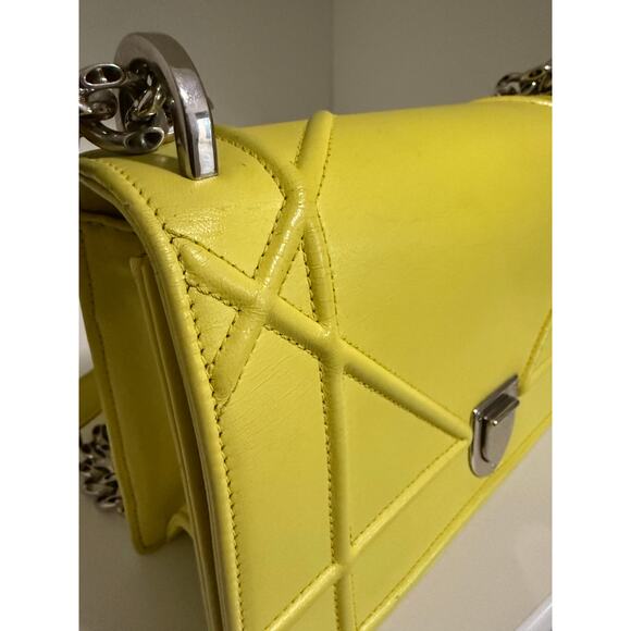 $3350 Dior Diorama Yellow Small Flap Crossbody Bag - Picture 2 of 16